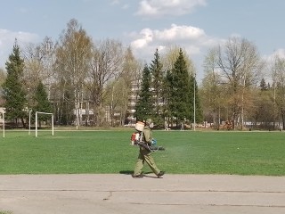 Парки и детские площадки в ЗАТО Восход обработали от клещей