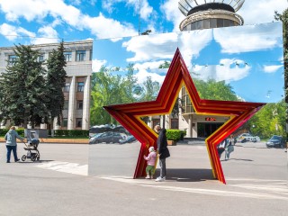 В Реутове завершили монтаж световых инсталляций к юбилею Победы