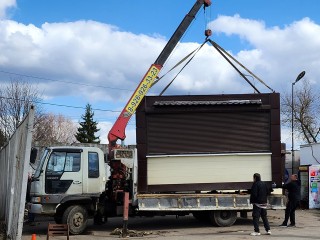 В Новом Павлино демонтируют незаконно установленную торговую палатку