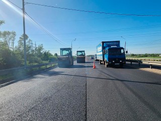 На Ленинградском шоссе в Солнечногорске заменили почти три км старого асфальта