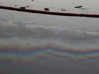 Сотрудники администрации Химок обнаружили следы нефтепродуктов в реке Горетовка