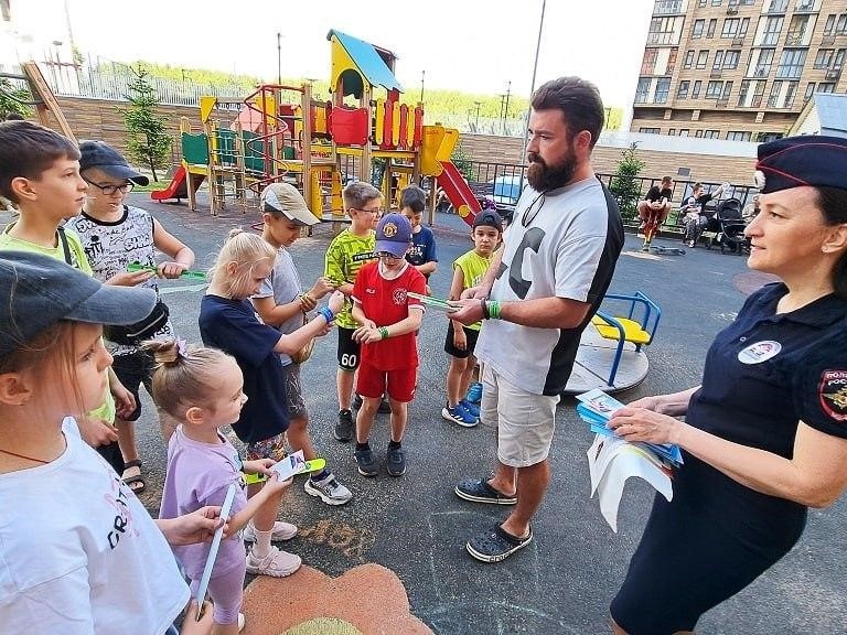 Сотрудник Госавтоинспекции Пушкино провела урок для маленьких пешеходов
