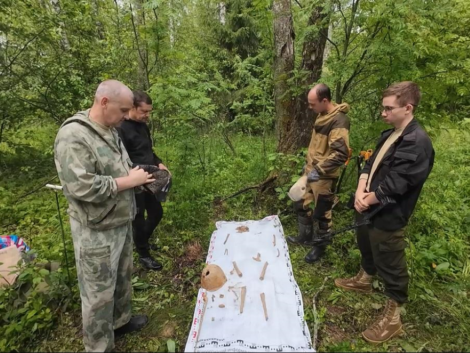 Останки советского солдата нашли участники Вахты Памяти под Чеховом