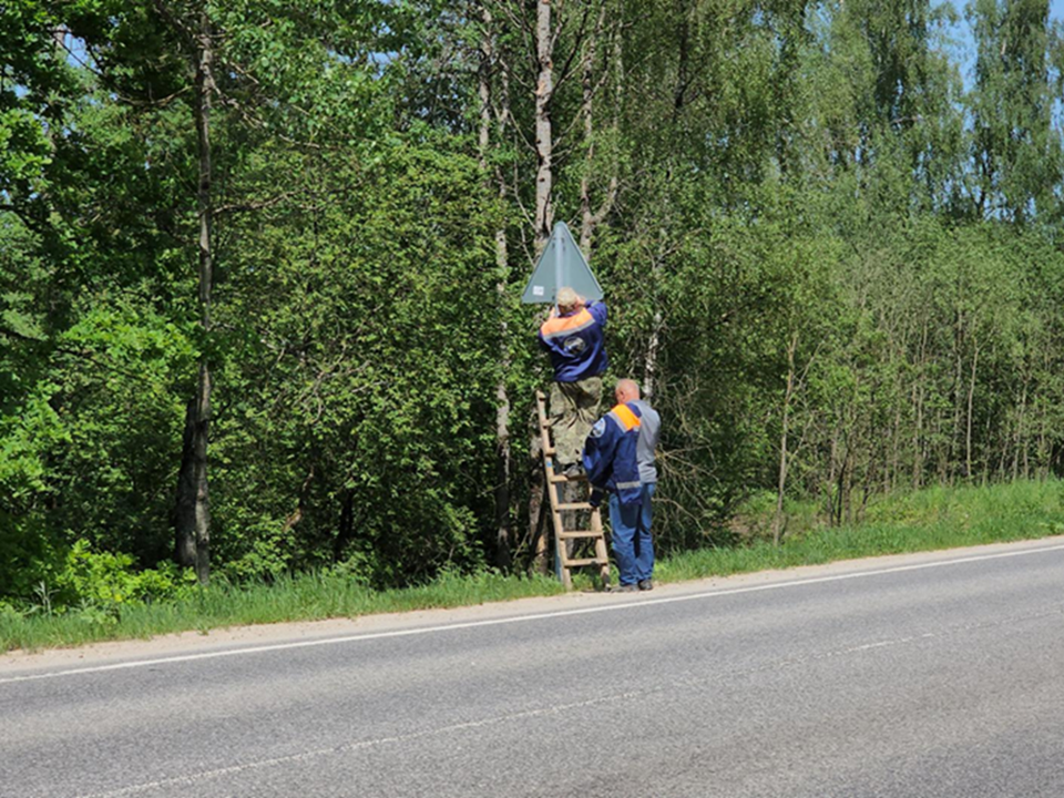 На дорогах Серпухова убрали мусор, скосили траву и починили знаки