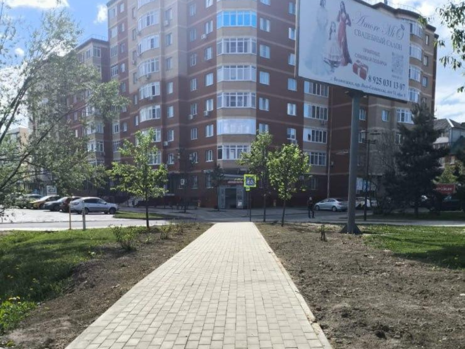 Благоустройство пешеходных зон завершено в Волоколамске