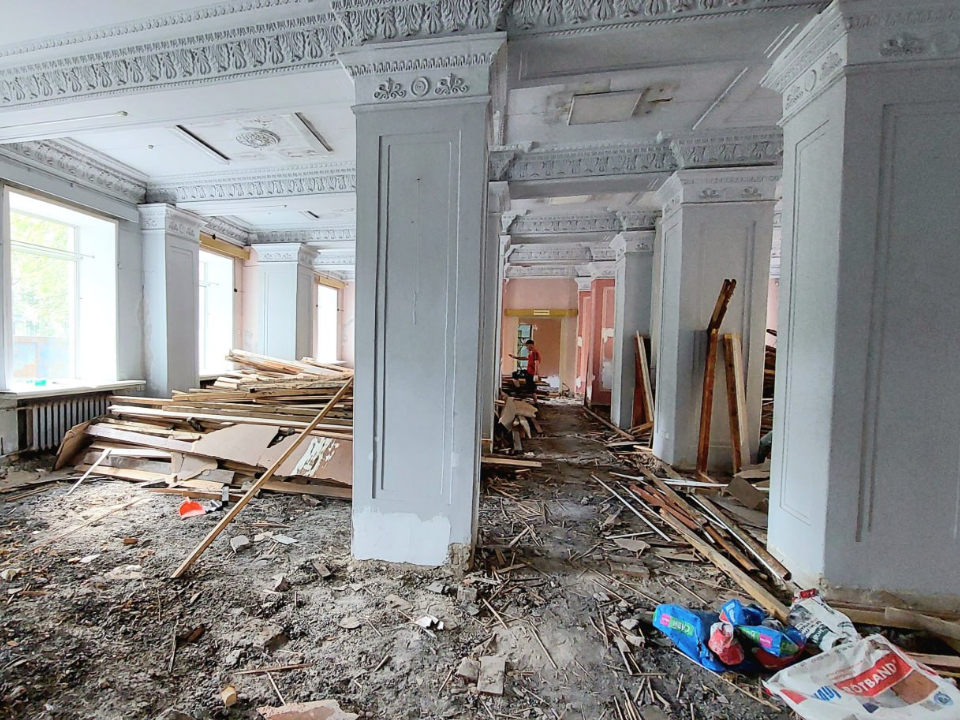 В центральной библиотеке Электростали начался демонтаж полов