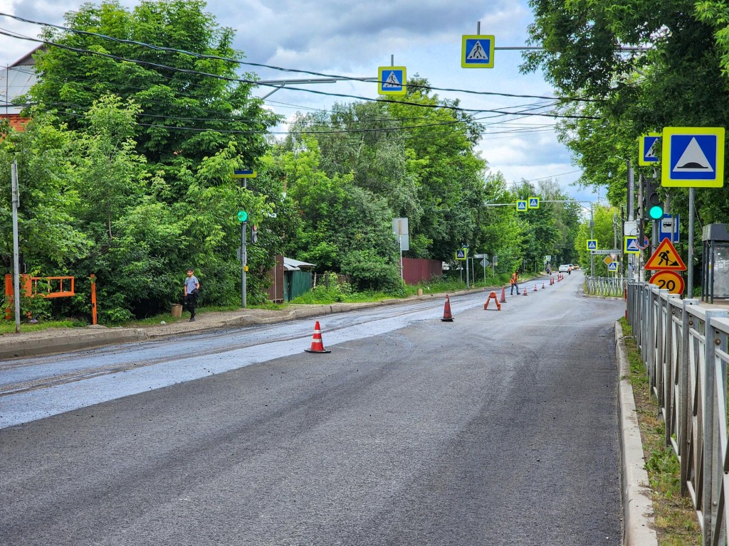 Асфальт на Колхозной улице в Подольске заменили в течение трех дней