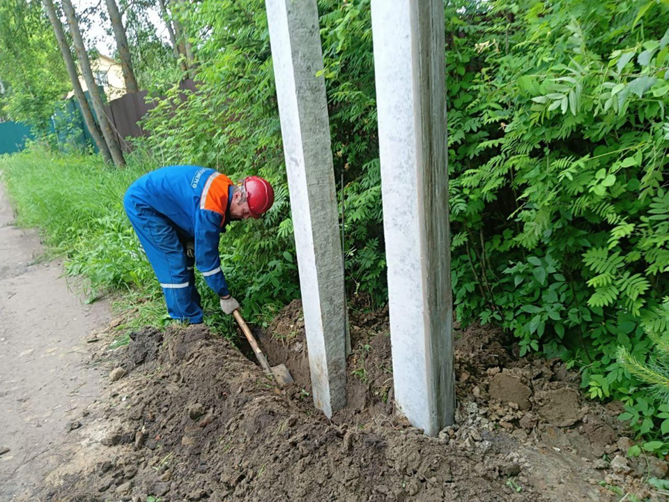 В Егорьевске построили новую ЛЭП для гаражного кооператива
