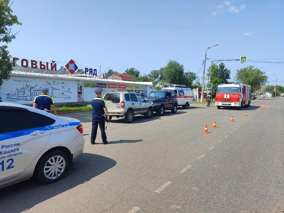В Кашире прошли учения по ликвидации последствий ДТП