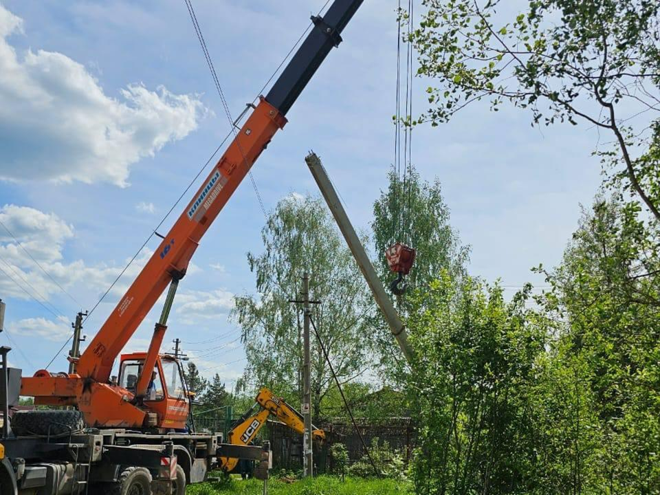 Реконструкция ЛЭП в деревне Васютино повысила надежность энергоснабжения в СНТ «Дружба»