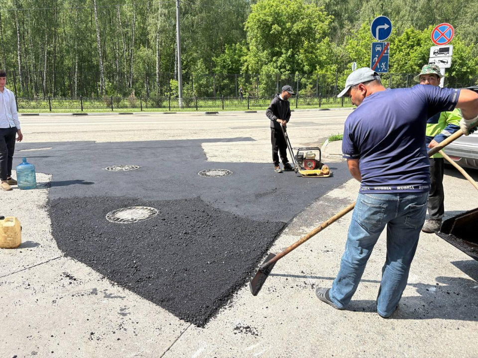 В Домодедове отремонтировали въезд во двор на улице Лунной