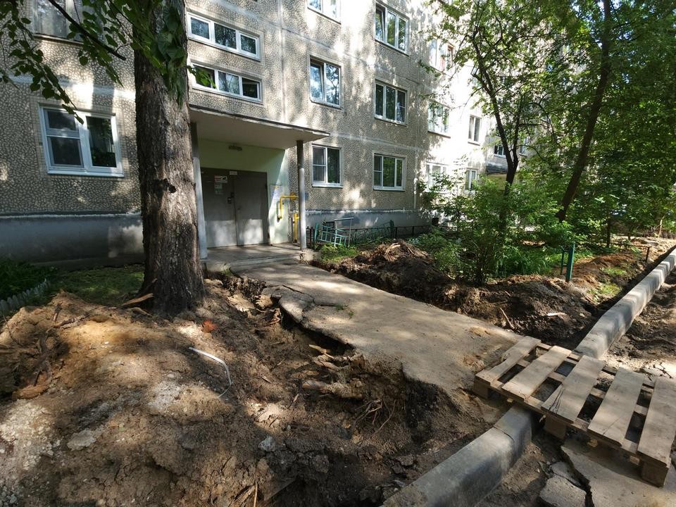 Двор на Новомытищинском проспекте дополнительно озеленят после окончания ремонта проезда
