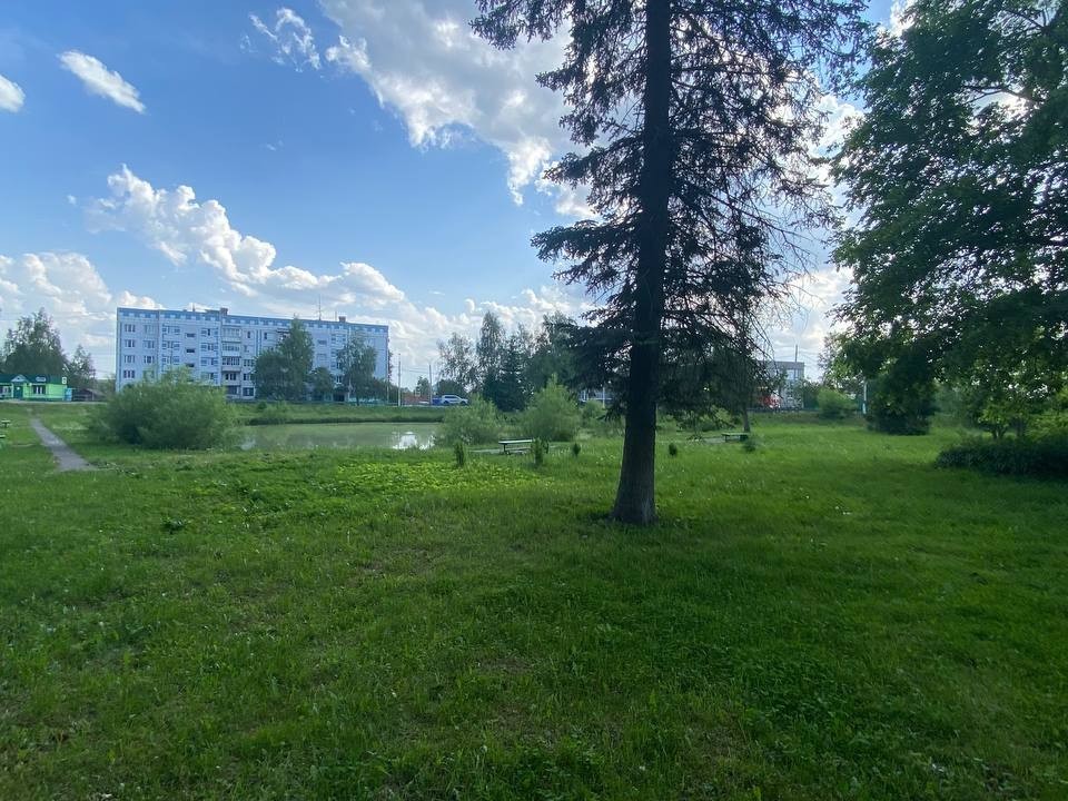 Сквер в Васильевском улучшат освещением, скамейками и скульптурами