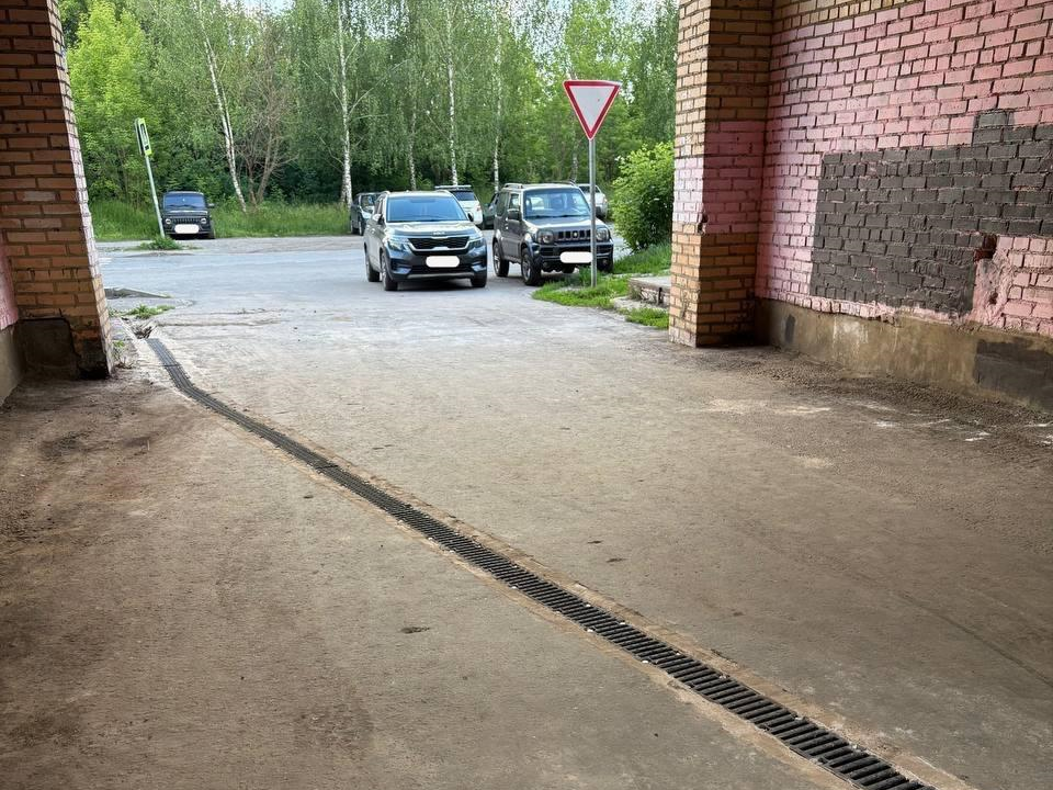 В Зарайске реализовали систему для отвода воды из дворов