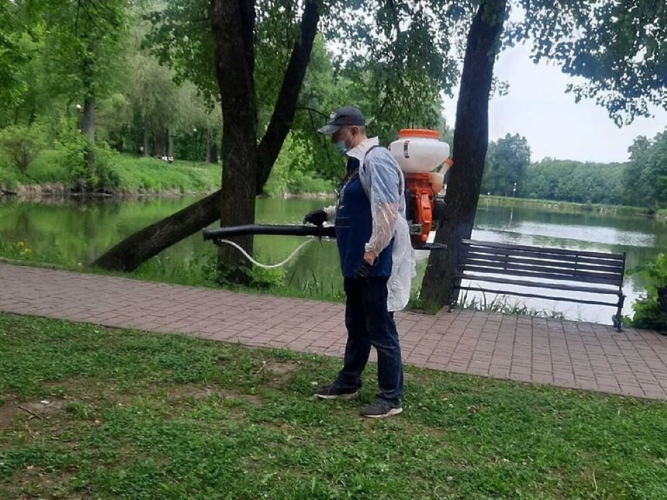 Отраву для кровососов разбрызгали в парках Чеховского округа