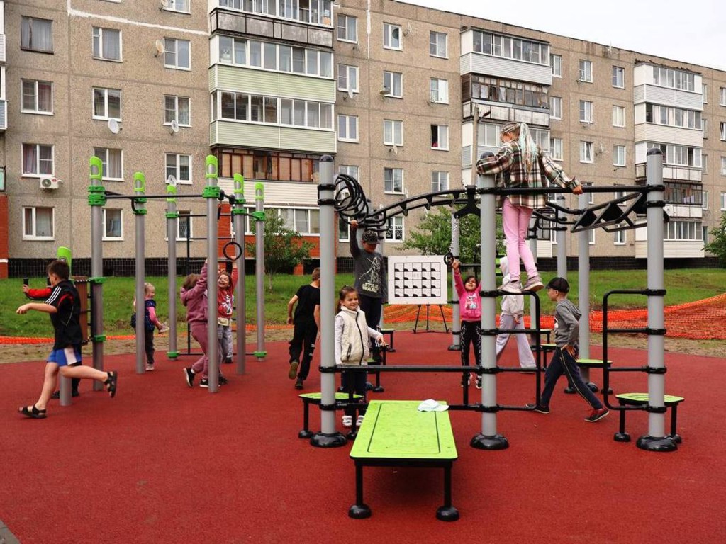 Воркаут-площадку установили в деревне Городище по просьбам жителей