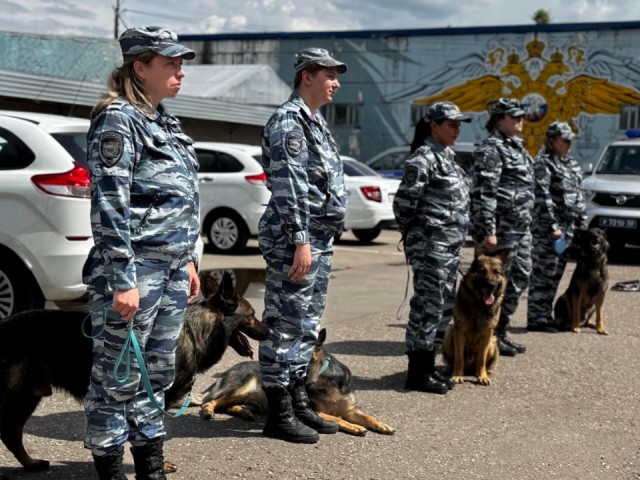 Кинологов одинцовской полиции поздравили с профессиональным праздником