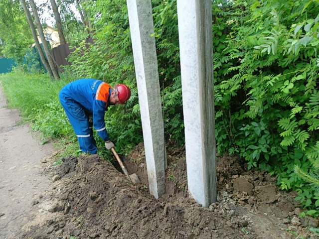 В Егорьевске построили новую ЛЭП для гаражного кооператива