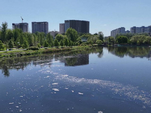 В Мытищах очищают коллектор русла реки Работни