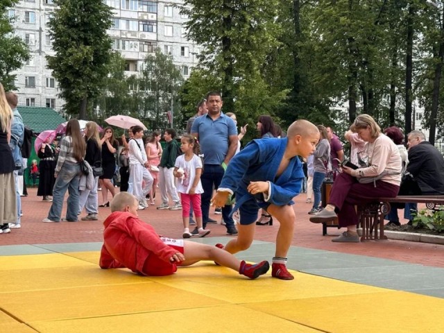 Открытая тренировка по самбо прошла в Центральном парке Павловского Посада