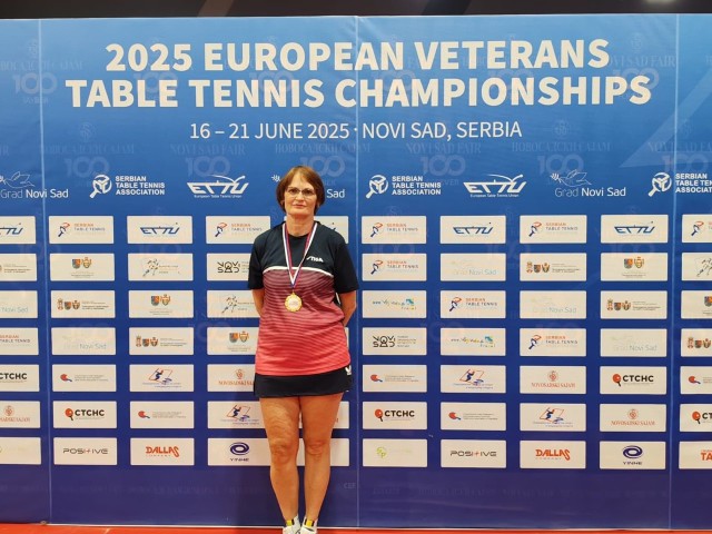 Спортсменка из Дубны стала чемпионкой Европы по настольному теннису среди ветеранов