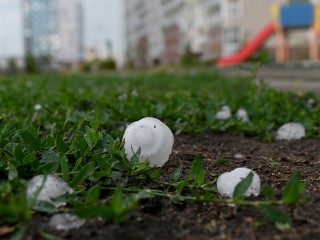 Крупный град выпал в Орехово-Зуеве