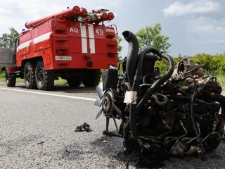 ДТП помогло потушить пожар в Подмосковье