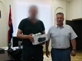 Доброволец из Долгопрудного получил квадрокоптер для помощи на передовой