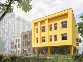 В новом детском саду в Домодедове появится яркий фасад