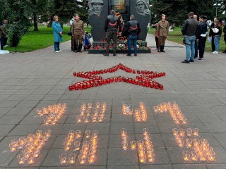 В Солнечногорске зажгли огненную звезду в память о героях ВОВ