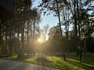Коммунальщики Солнечногорска устроили вечер радости на качелях в городском парке
