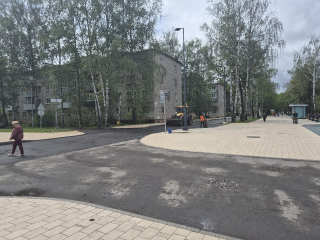 На Центральной улице в Дубне частично обновили асфальт