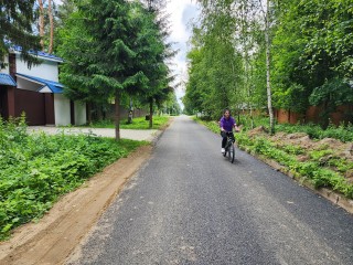 В Ильинском заасфальтировали грунтовую дорогу по улице Первомайской