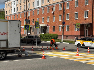 По просьбам жителей на электростальских улицах обновили три километра дорожной разметки