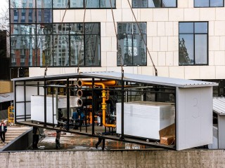 В Красногорске завершили монтаж котельной на крыше строящегося бизнес-центра