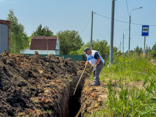 Газовые сети строят в деревне Шелухино под Коломной