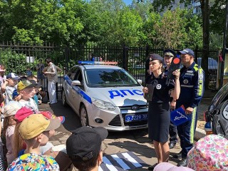 В округе Пушкинский проведены занятия для детей, посвященные правилам безопасного поведения на дорогах