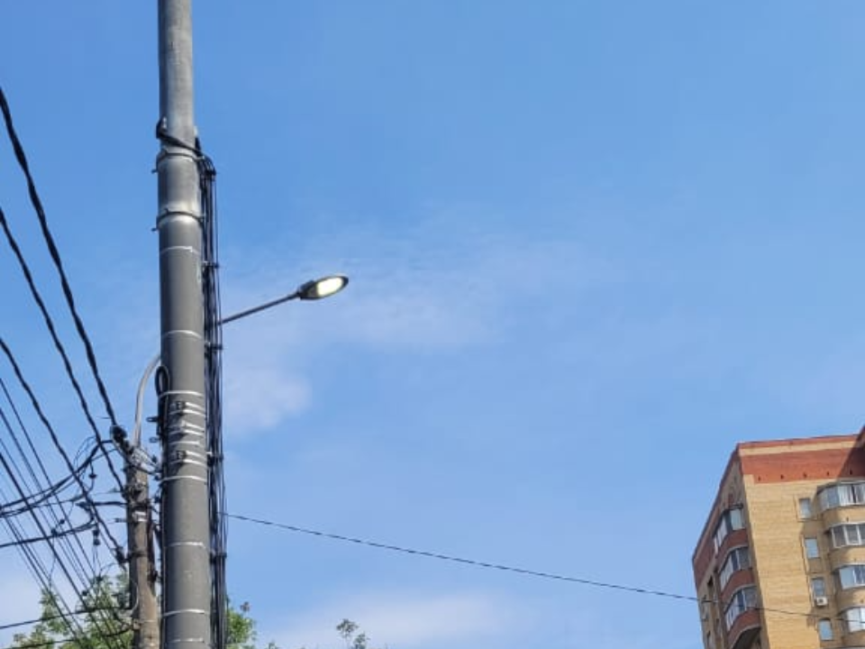 На Колхозной улице в Подольске восстановили освещение