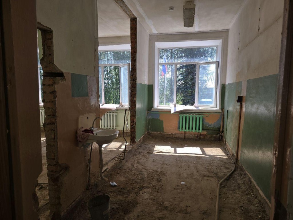 В деревне Мокрое под Можайском начался капитальный ремонт школы