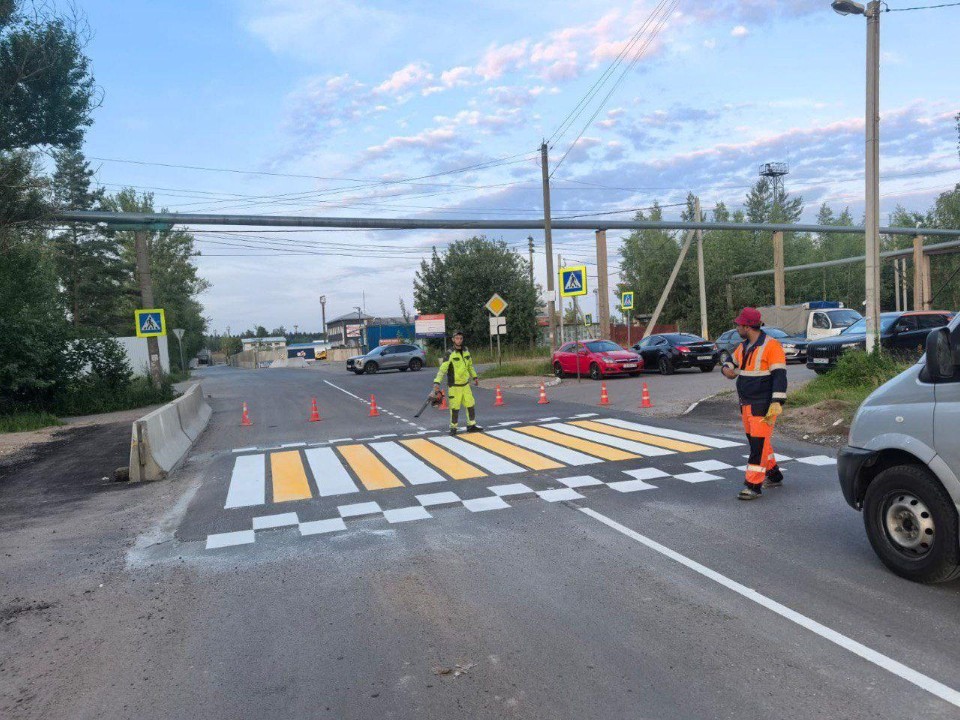 В Тучкове обновили асфальт на улице Лебеденко