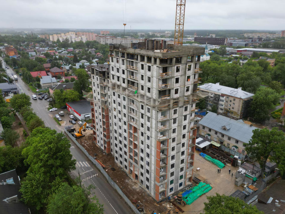 В Подольске 17-этажный дом для расселения из аварийного жилья достроят до конца года