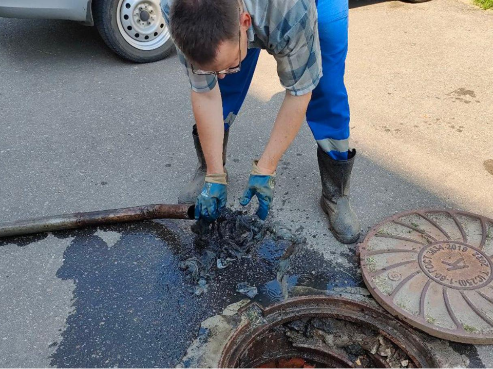 В Щелкове устранили канализационный засор из-за одноразовых салфеток