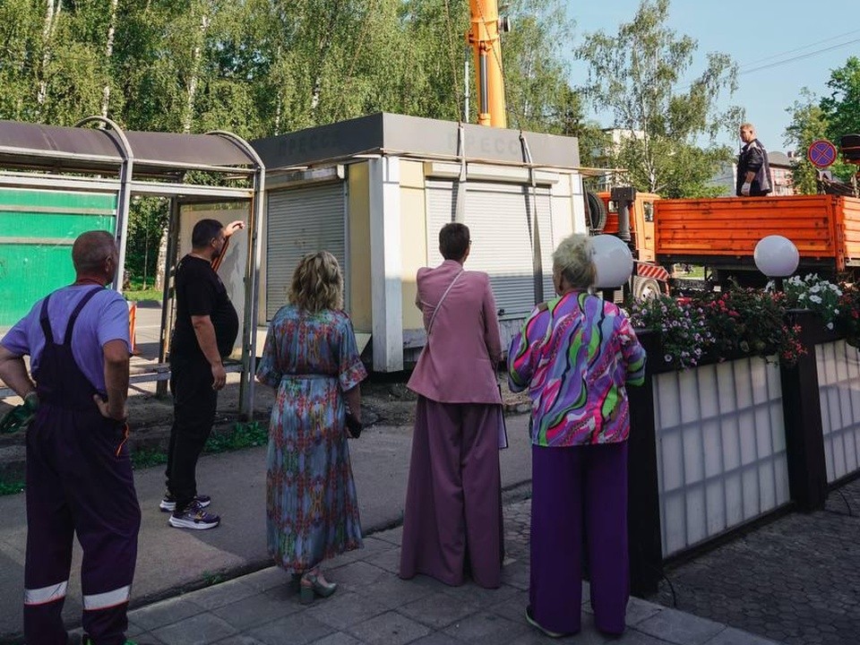 В Клину снесли седьмой павильон нестационарной торговли на Бородинском проезде