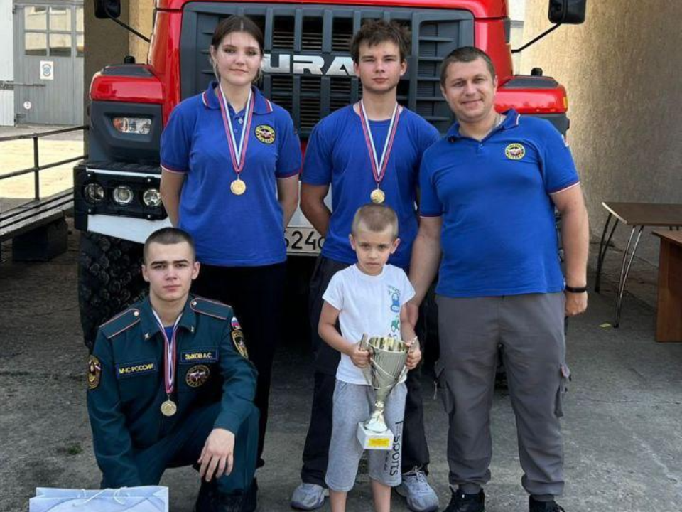 Студенты Чеховского техникума победили на областных соревнованиях добровольных пожарных