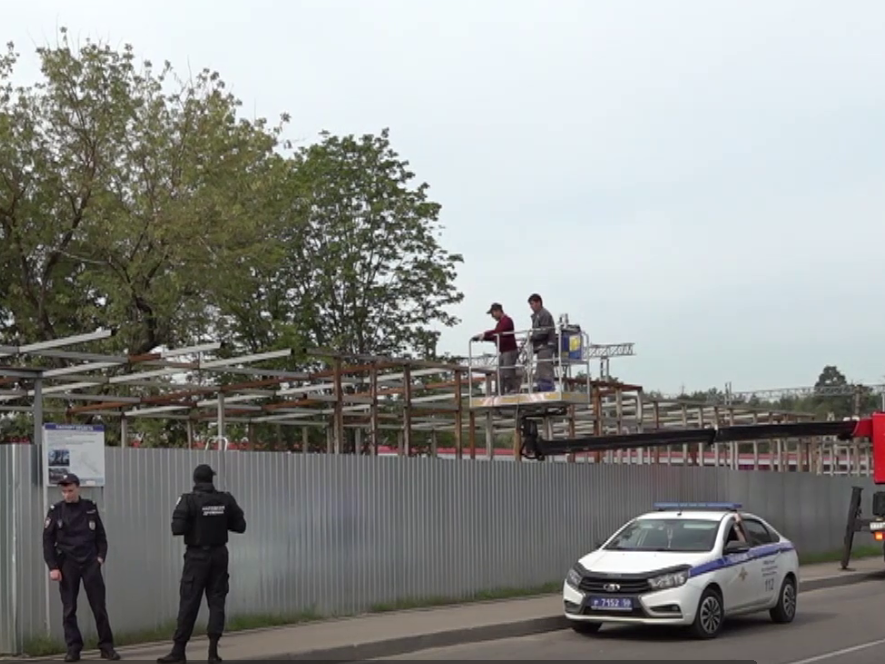 В Красногорске демонтировали незаконную постройку