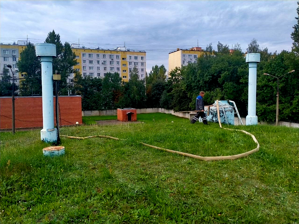 В Щелкове завершили промывку резервуара чистой воды объемом 500 куб. м