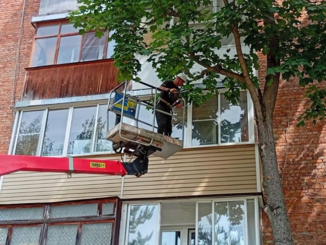 В Сергиевом Посаде управляющая компания провела кронирование деревьев возле МКД