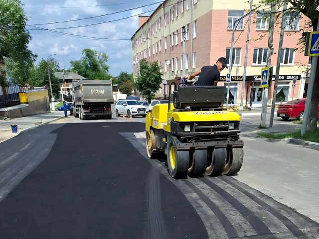 На улице Трудовой в Ногинске заасфальтировали дорогу