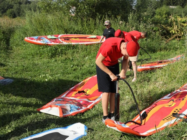 В Наро-Фоминске успешно прошел заплыв на SUP-бордах