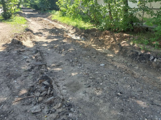 В Электростали ремонтируют тротуар на улице Пушкина